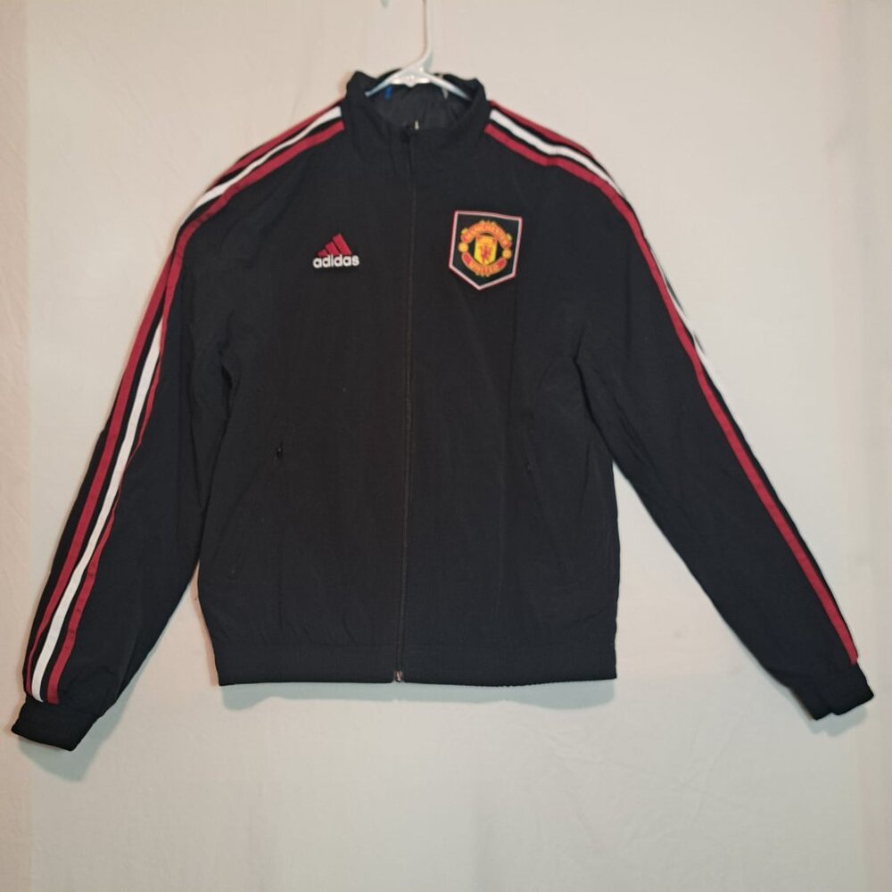 Adidas Manchester United Reversible Anthem Jacket HT1997 Men’s Size S NWT $110‎ - Picture 2 of 9